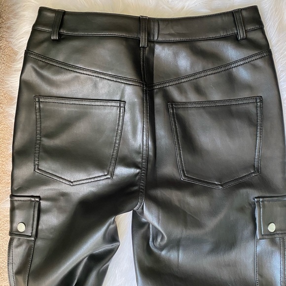 Anthropologie Faux Leather Utility Pants - Picture 4 of 6
